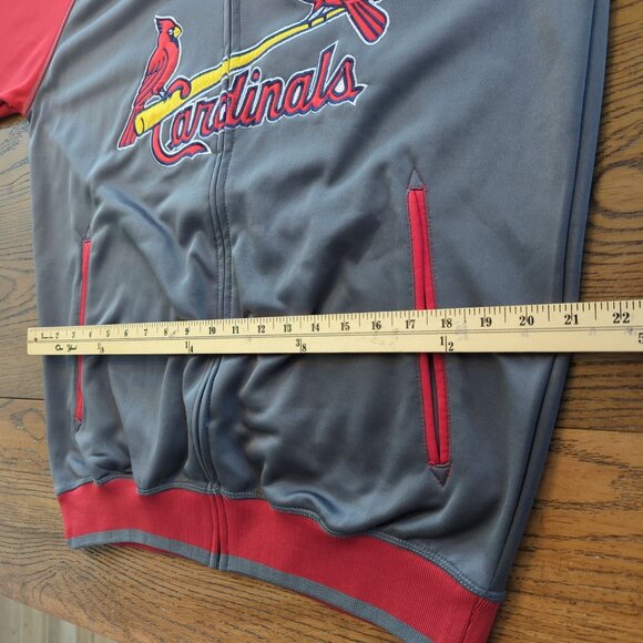 Majestic St Louis Cardinals Hooded Jacket Zipper closure long sleeves pockets - Picture 13 of 15